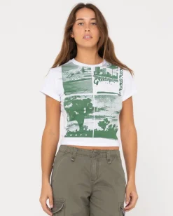 Sale Greetings Skimmer Graphic Baby Tee Womens Tees & Tanks