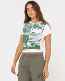 Cheap Greetings Skimmer Graphic Baby Tee Womens Graphic Tees