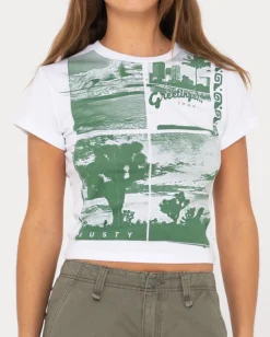 Sale Greetings Skimmer Graphic Baby Tee Womens Tees & Tanks