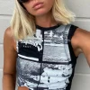 Clearance Greetings Slim Fit Graphic Tank Womens Tees & Tanks