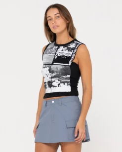 Clearance Greetings Slim Fit Graphic Tank Womens Tees & Tanks