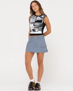 Clearance Greetings Slim Fit Graphic Tank Womens Tees & Tanks