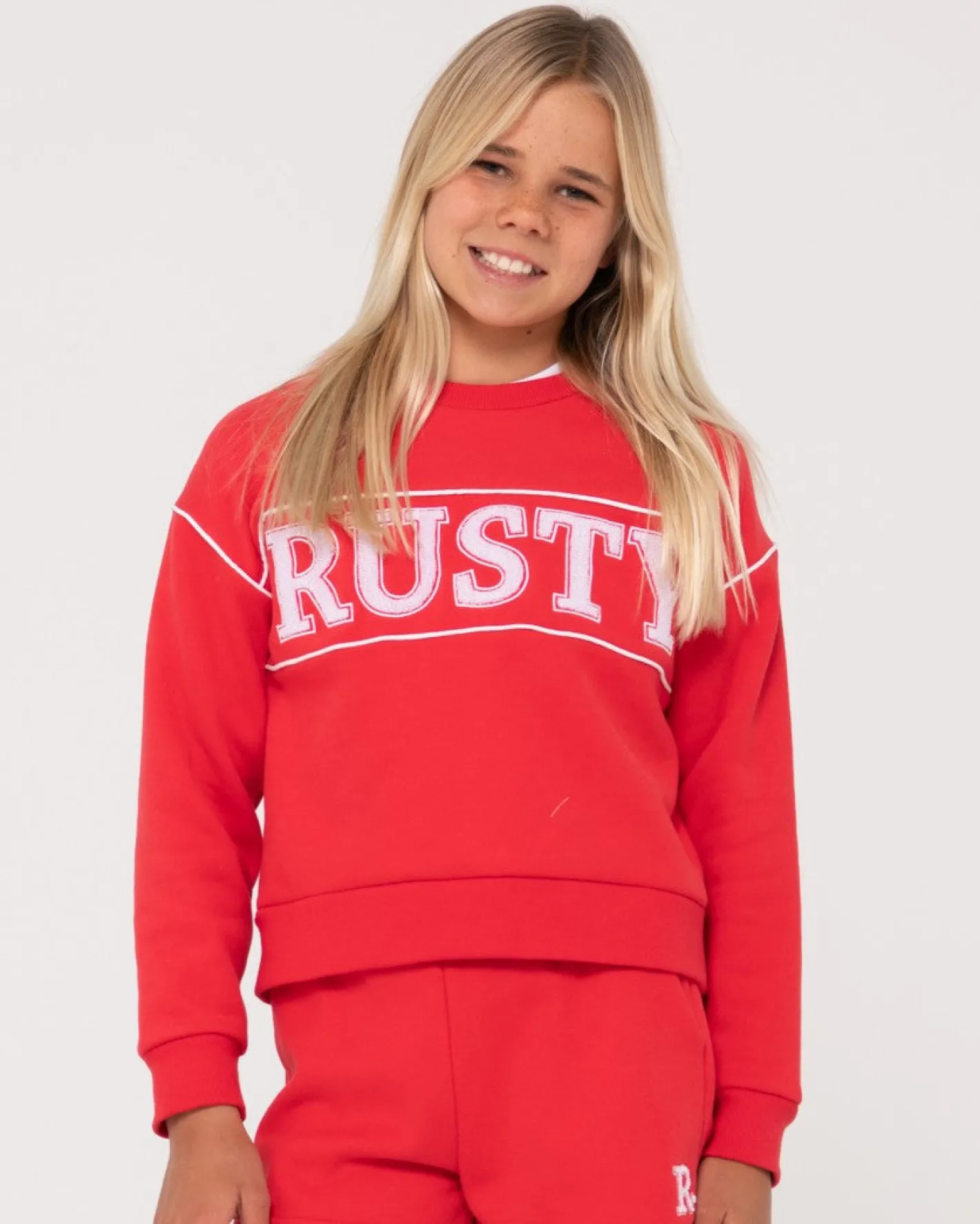 Discount Line Oversize Crew Fleece Girls Kids Tops