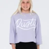 New Script Long Sleeve Tee Girls Kids Tops