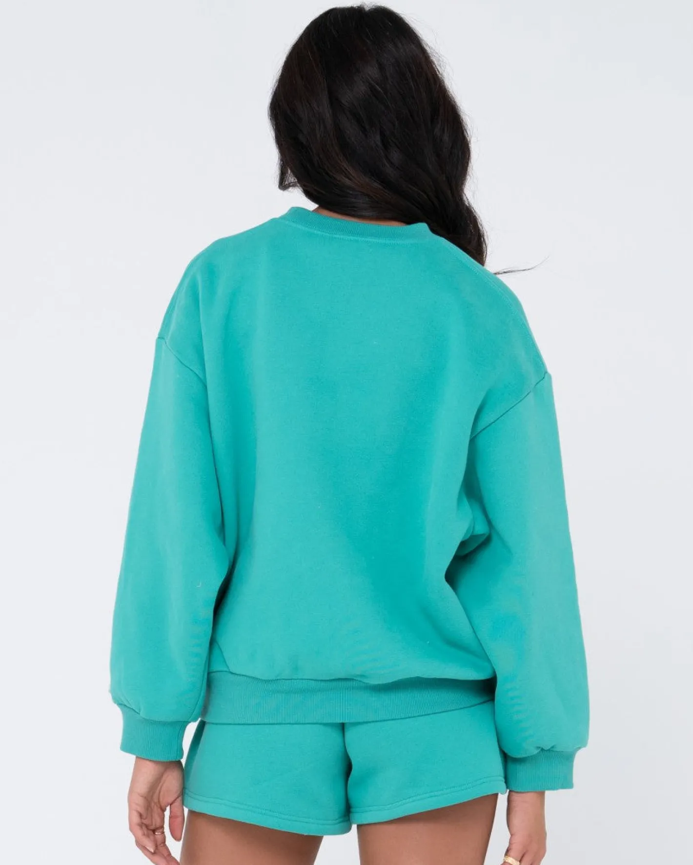 Best Script Oversize Crew Neck Fleece Womens Hoodies & Fleece