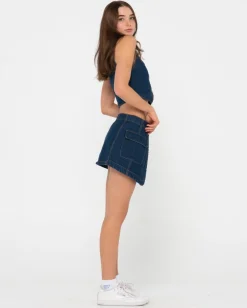 Store Ryley Low Rise Cargo Denim Mini Skirt Womens Skirts