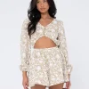 Fashion Salvador Long Sleeve Playsuit Womens Mini Dresses