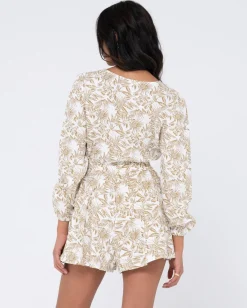 Fashion Salvador Long Sleeve Playsuit Womens Mini Dresses