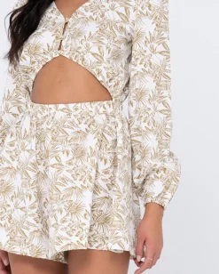 Sale Salvador Long Sleeve Playsuit Womens Overalls And Playsuits