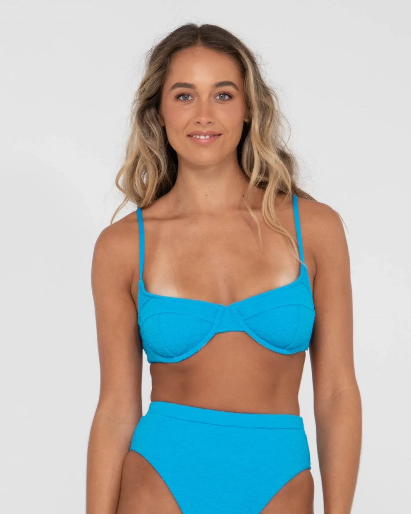 Clearance Sandalwood Textured Balconette Bikini Top Womens Bikinis