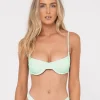 Clearance Sandalwood Textured Balconette Bikini Top Womens Bikinis