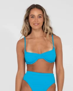 Shop Sandalwood Textured Balconette Bikini Top Womens Bikini Tops