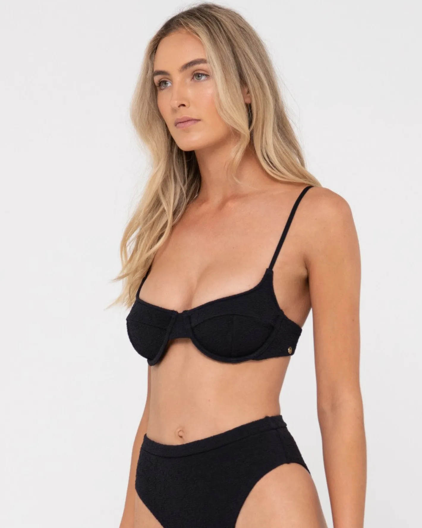 Cheap Sandalwood Textured Balconette Bikini Top Womens Bikini Tops