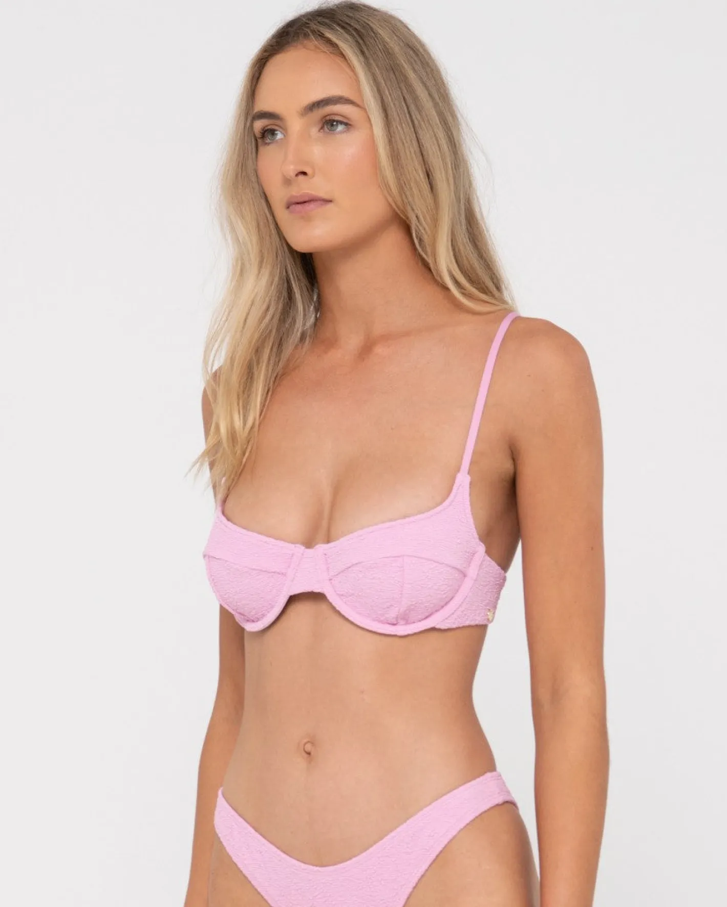 Store Sandalwood Textured Balconette Bikini Top Womens Bikini Tops