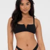 Cheap Sandalwood Textured Bralette Bikini Top Womens Bikini Tops