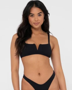 Cheap Sandalwood Textured Bralette Bikini Top Womens Bikini Tops