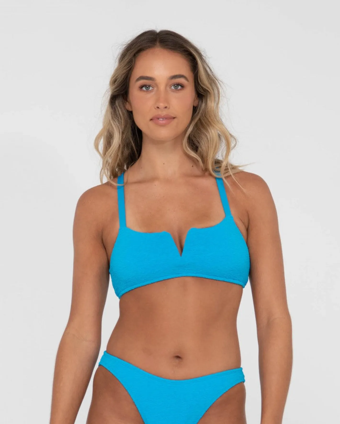 Hot Sandalwood Textured Bralette Bikini Top Womens Bikini Tops