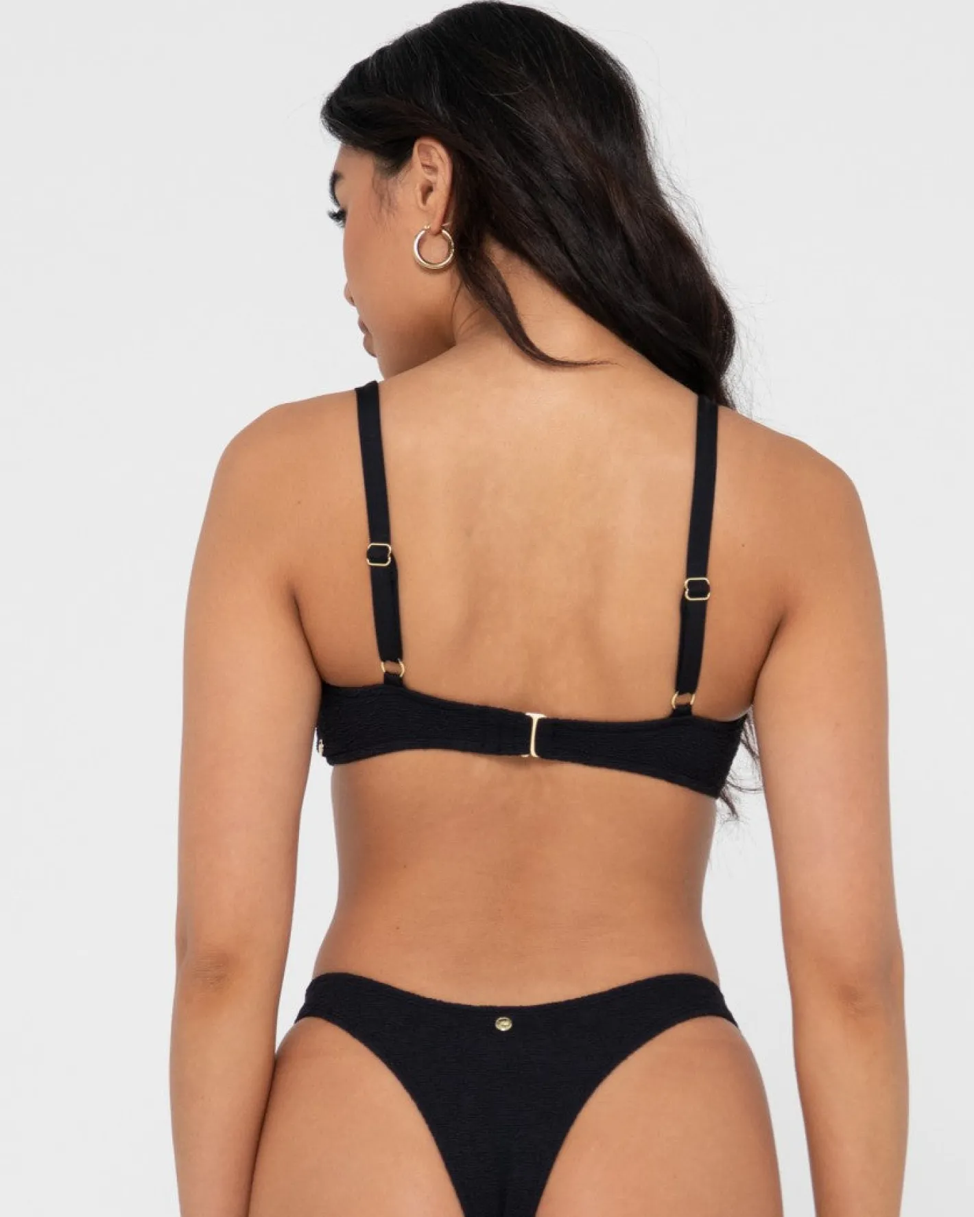 Cheap Sandalwood Textured Bralette Bikini Top Womens Bikini Tops