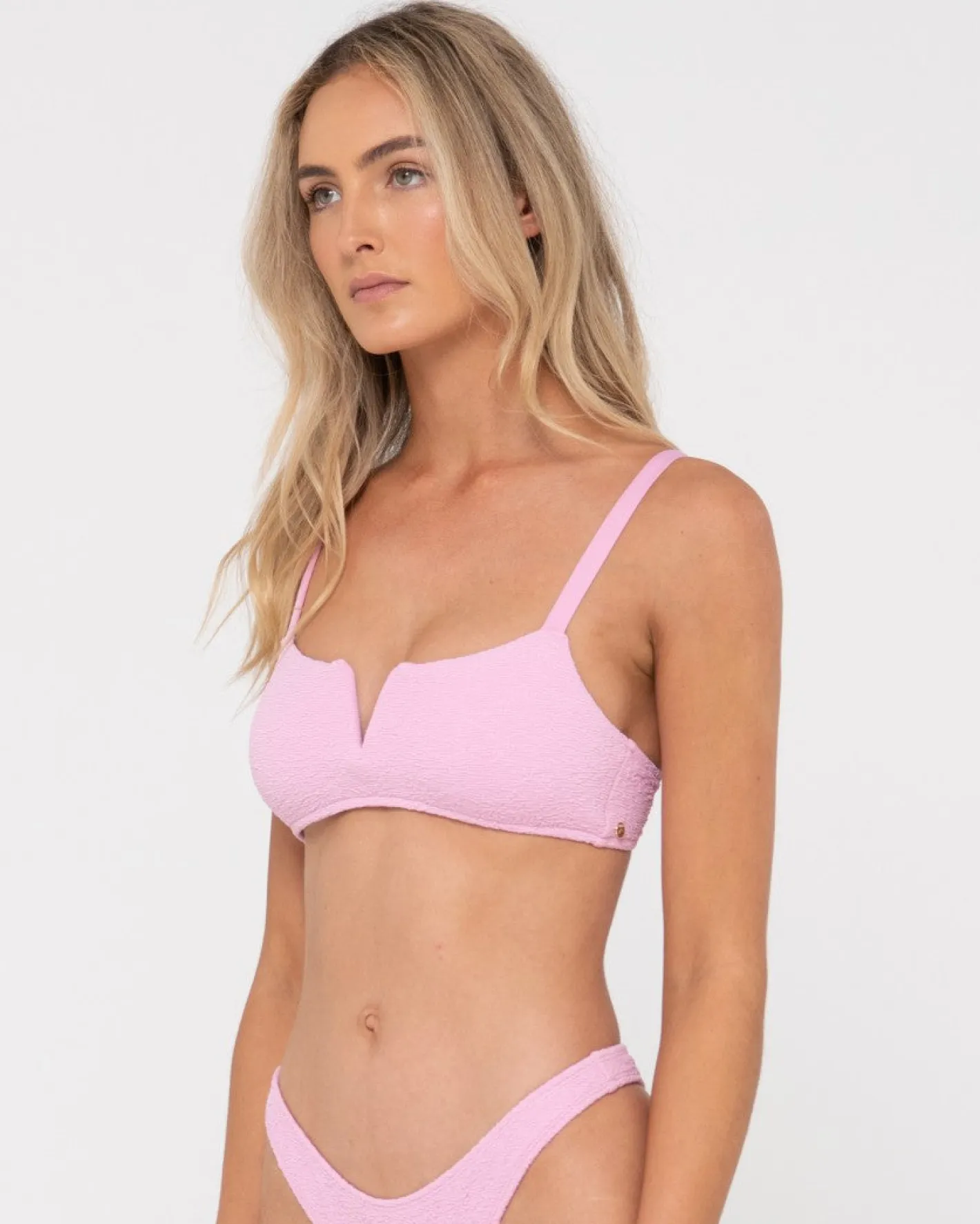 Best Sandalwood Textured Bralette Bikini Top Womens Bikinis