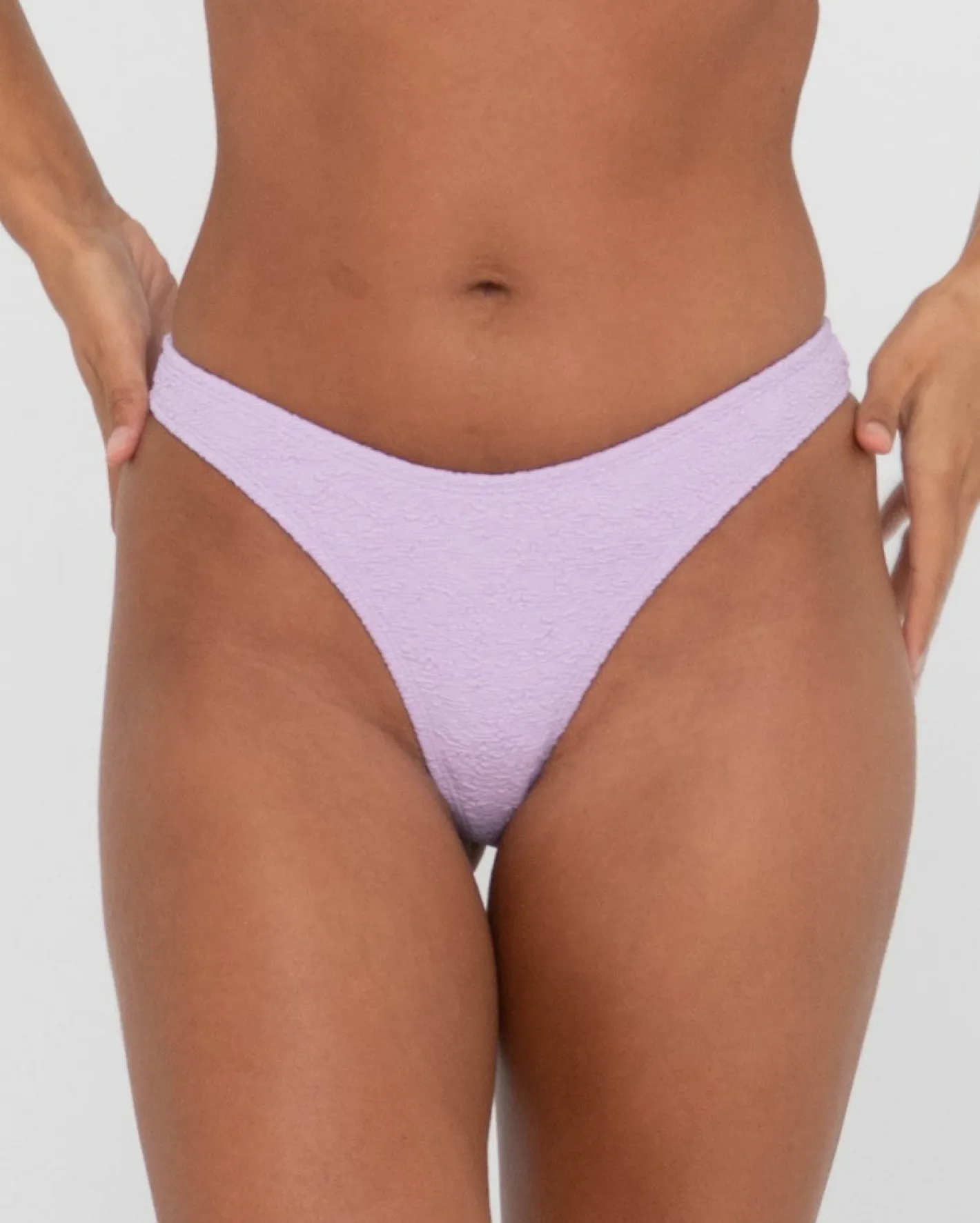Clearance Sandalwood Textured Brazilian Bikini Bottom Womens Bikinis