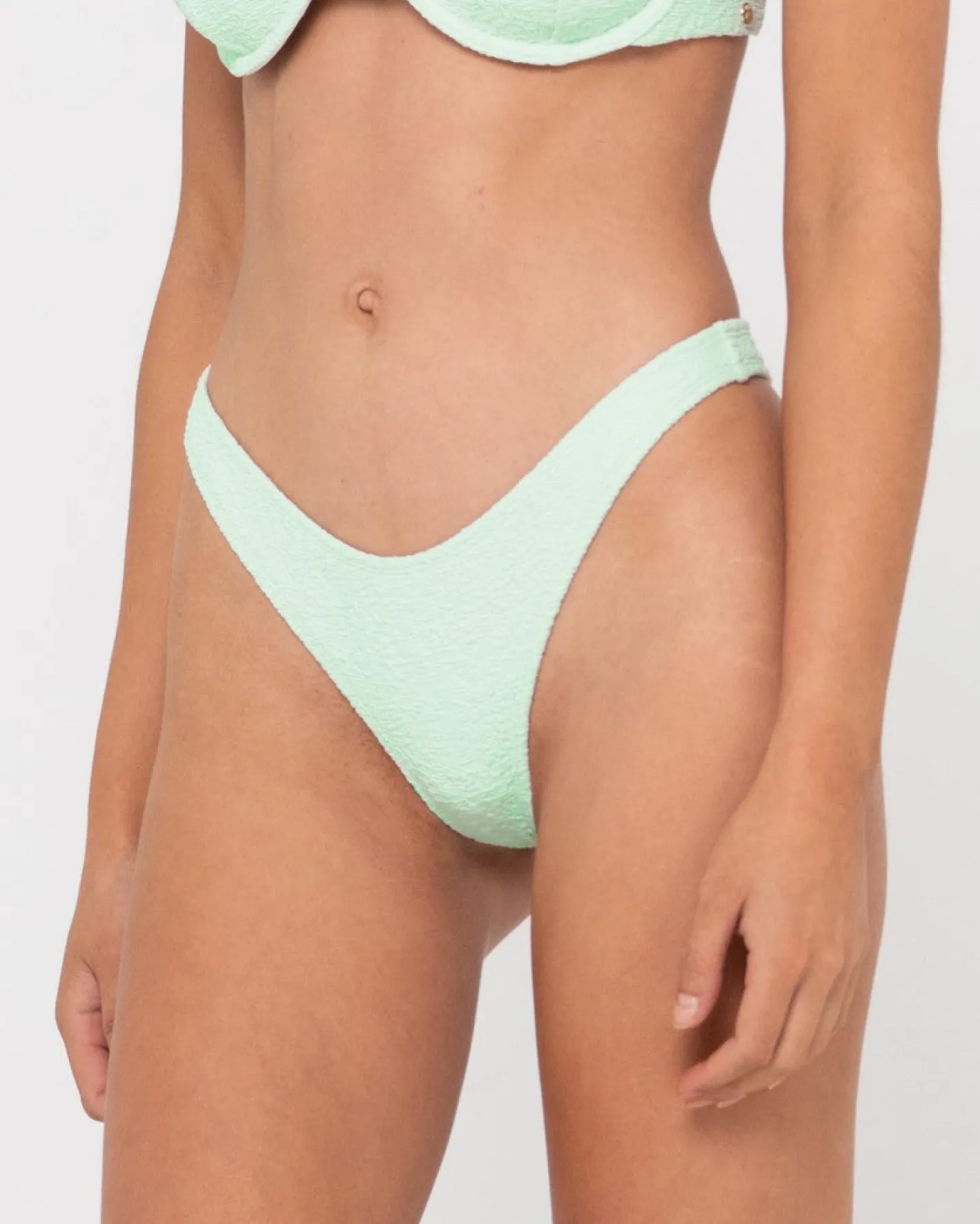Fashion Sandalwood Textured Brazilian Bikini Bottom Womens Bikinis