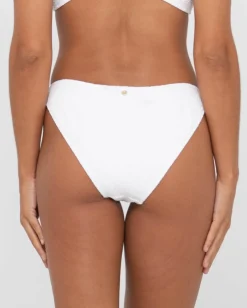 Hot Sandalwood Textured Classic Bikini Bottom Womens Bikini Bottoms