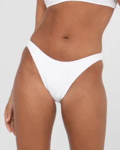 Hot Sandalwood Textured Classic Bikini Bottom Womens Bikini Bottoms