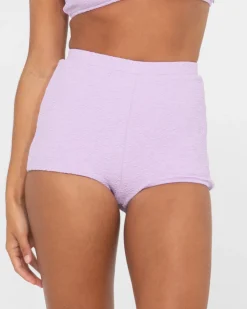 Store Sandalwood Textured High Waisted Surf Short Womens Bikinis
