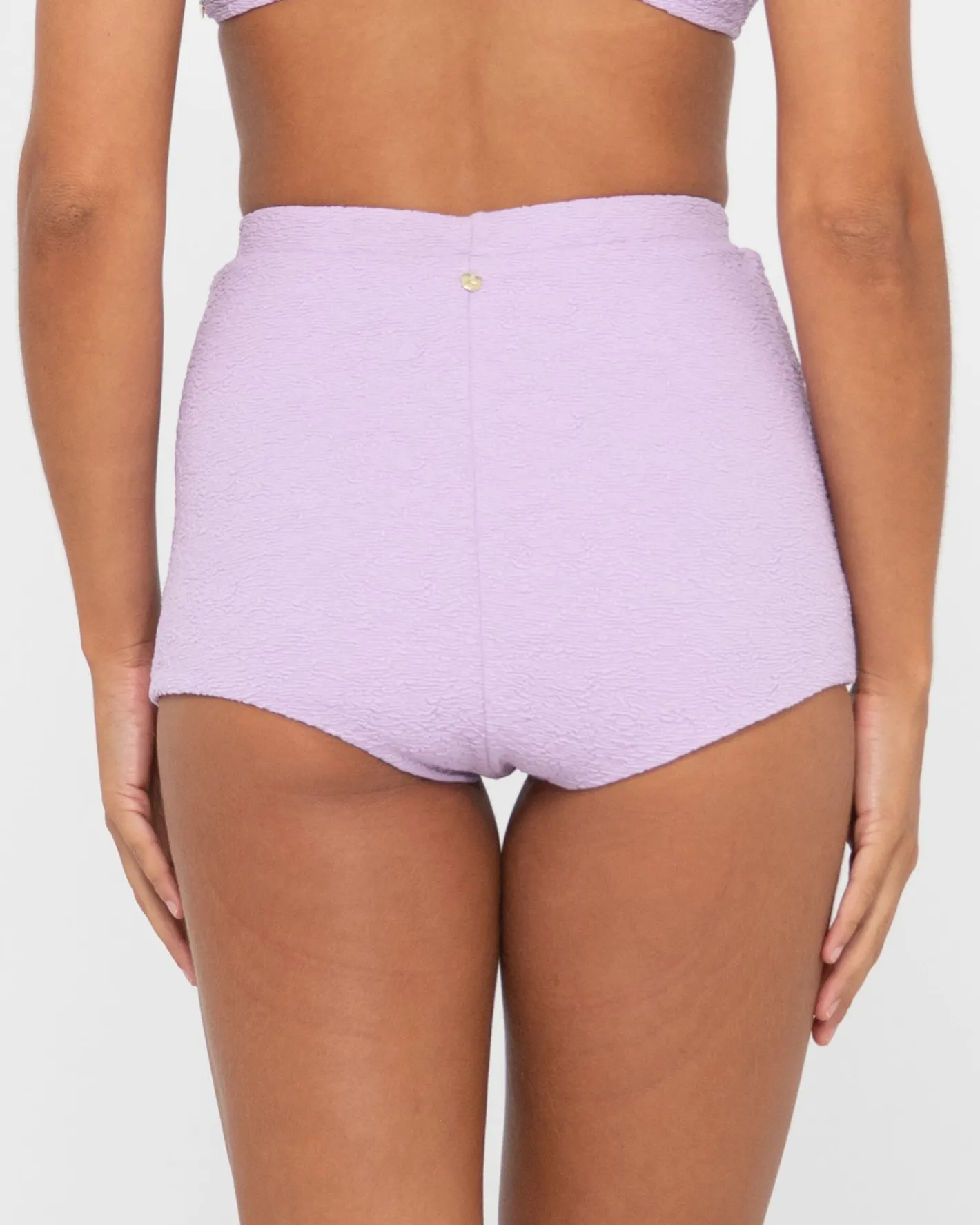 Store Sandalwood Textured High Waisted Surf Short Womens Bikini Bottoms