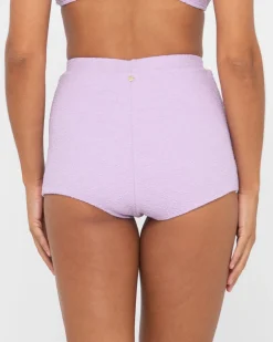 Outlet Sandalwood Textured High Waisted Surf Short Womens Boardshorts