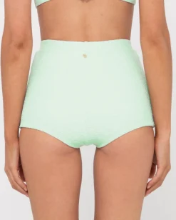 Clearance Sandalwood Textured High Waisted Surf Short Womens Bikini Bottoms