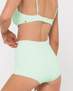 Fashion Sandalwood Textured High Waisted Surf Short Womens Bikinis