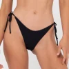 Store Sandalwood Textured Midi Side Ties Bikini Bottom Womens Bikini Bottoms