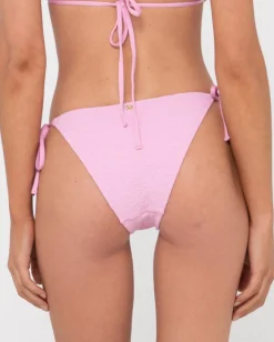 Store Sandalwood Textured Midi Side Ties Bikini Bottom Womens Bikinis