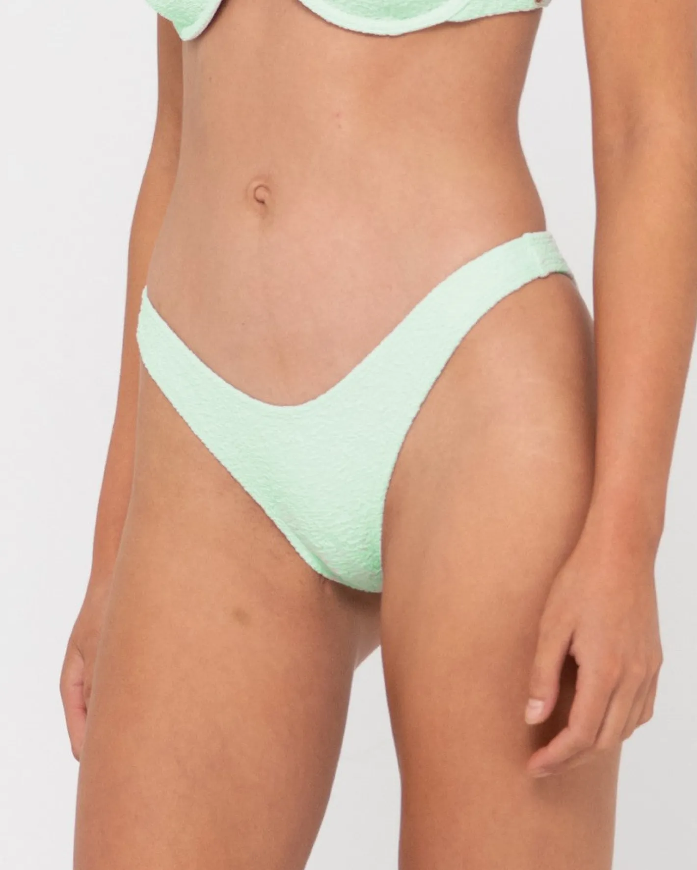 Online Sandalwood Textured Midi Bikini Bottom Womens Bikini Bottoms