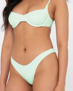 Online Sandalwood Textured Midi Bikini Bottom Womens Bikini Bottoms