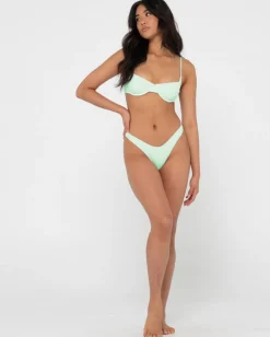 Online Sandalwood Textured Midi Bikini Bottom Womens Bikini Bottoms