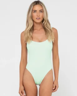 Store Sandalwood Textured Retro One Piece Womens One Piece