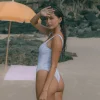 Best Sale Sandalwood Textured Retro One Piece Womens One Piece