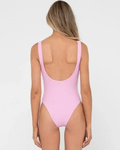 Best Sandalwood Textured Retro One Piece Womens One Piece
