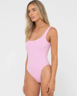 Best Sandalwood Textured Retro One Piece Womens One Piece