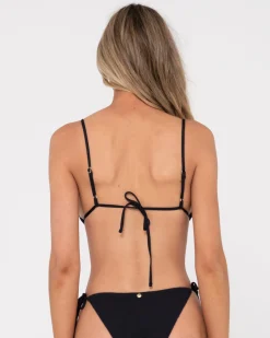 Flash Sale Sandalwood Textured Slick Triangle Bikini Top Womens Bikinis