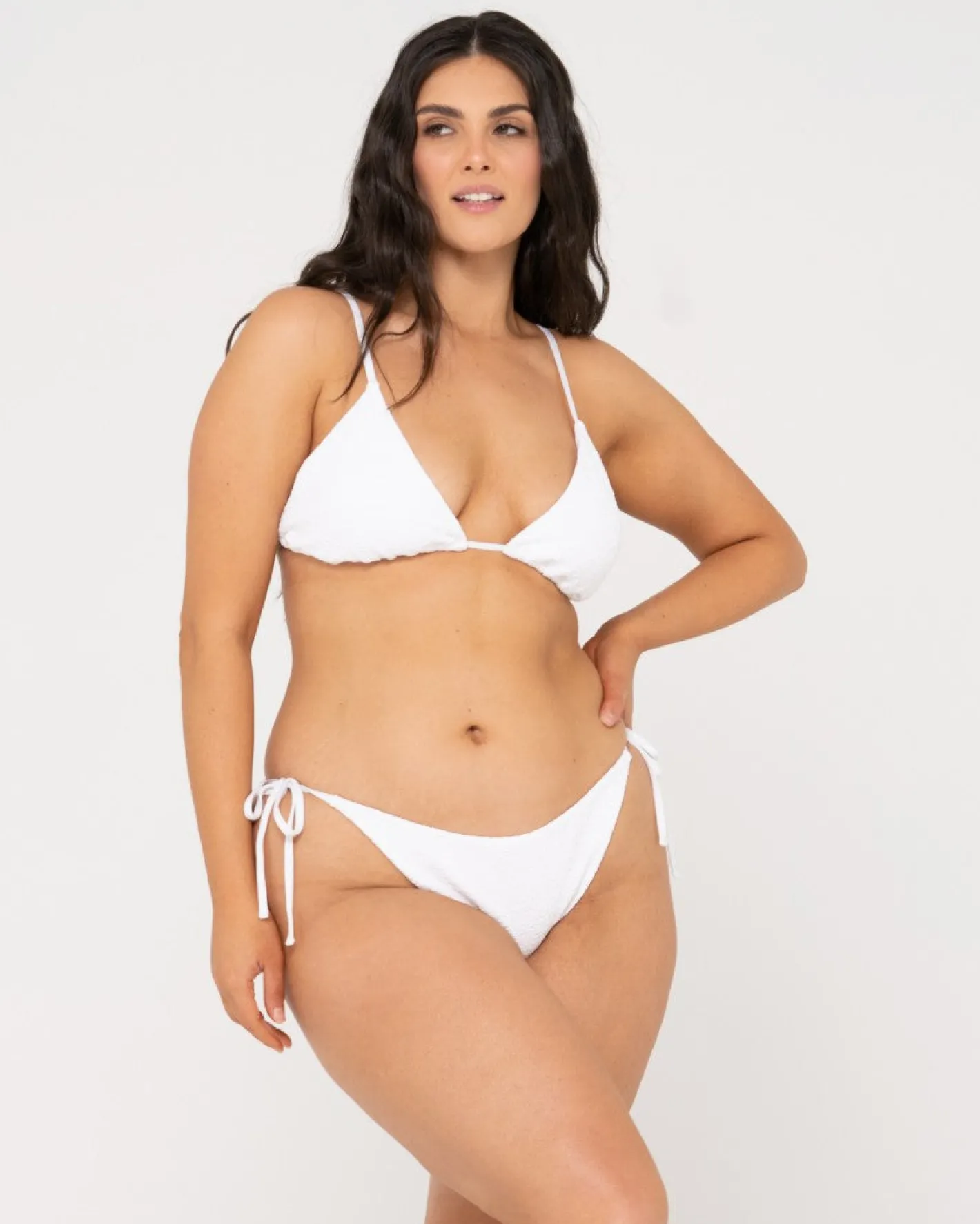 New Sandalwood Textured Slick Triangle Bikini Top Womens Bikinis