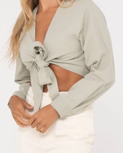 New Savanna Long Sleeve Top Womens Fashion Tops