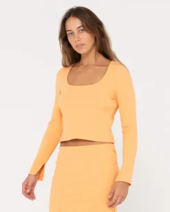 Flash Sale Scarlett Ribbed Long Sleeve Top Womens Fashion Tops