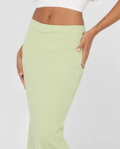 Flash Sale Scarlett Ribbed Mid Rise Maxi Tube Skirt Womens Skirts