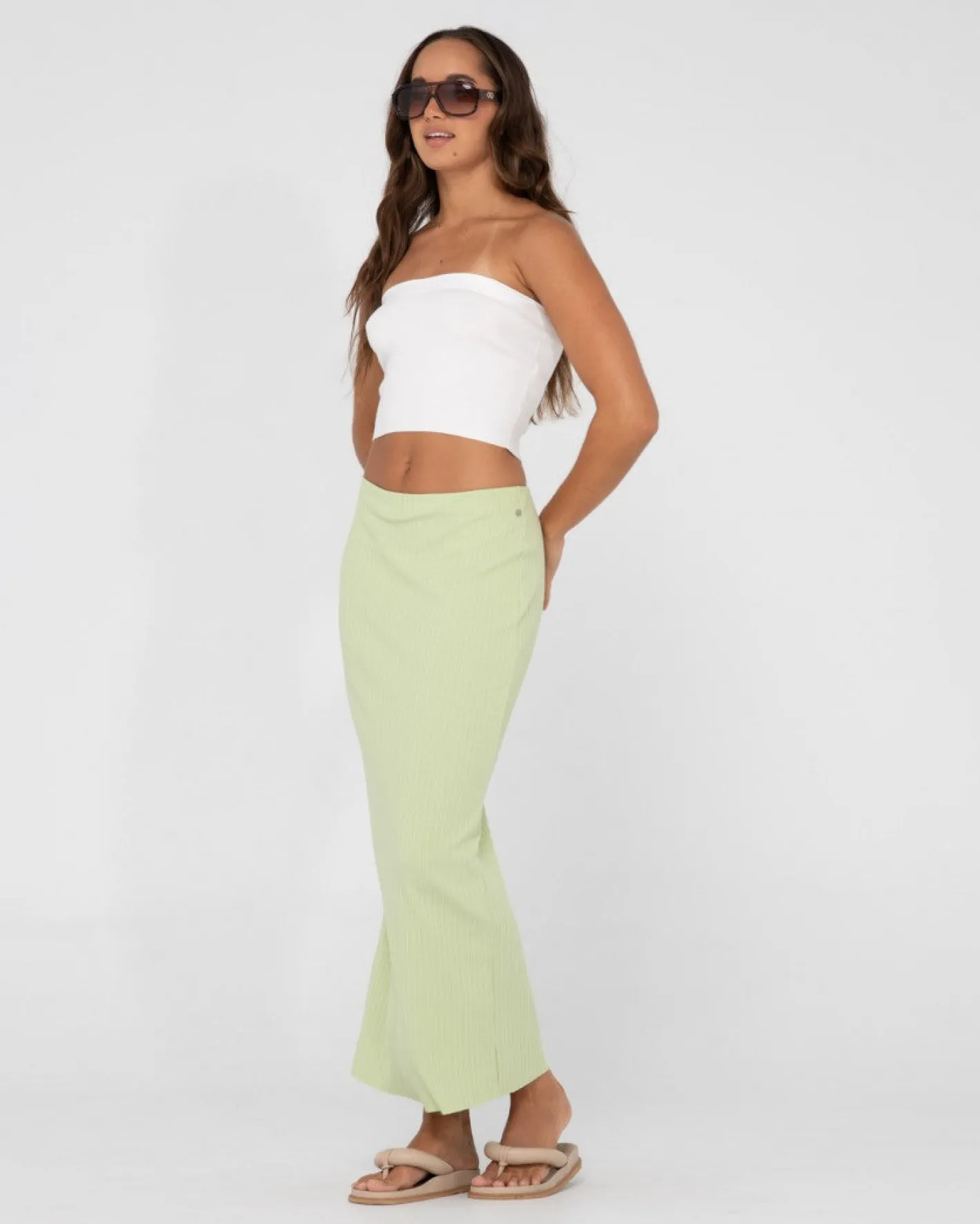 Flash Sale Scarlett Ribbed Mid Rise Maxi Tube Skirt Womens Skirts