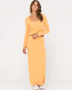 Cheap Scarlett Ribbed Mid Rise Maxi Tube Skirt Womens Skirts