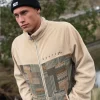 Hot Shag Paneled Full Zip Fleece Mens Hoodies & Fleece
