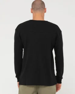 Clearance Short Cut Waffle Long Sleeve Tee Mens Tees